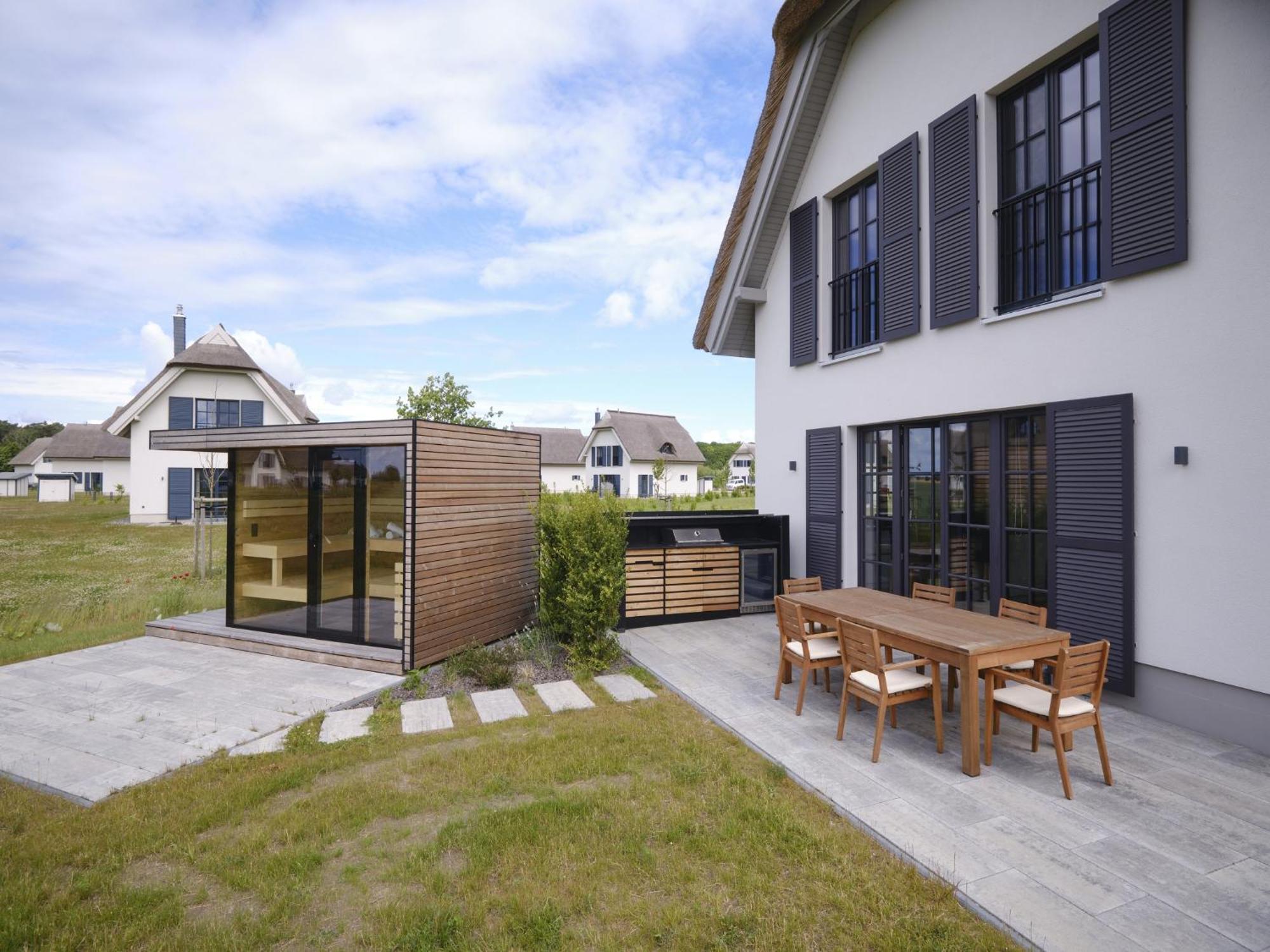 Reetland Am Meer - Luxusplus Reetdachvilla Mit 4 Schlafzimmern, Aussensauna, Loungebereich Und Kamin G07 Dranske Eksteriør billede